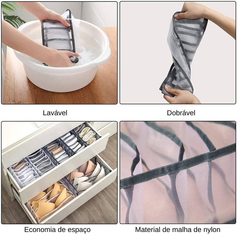 Organizador de roupas transparente - Leve 3 e Pague 2