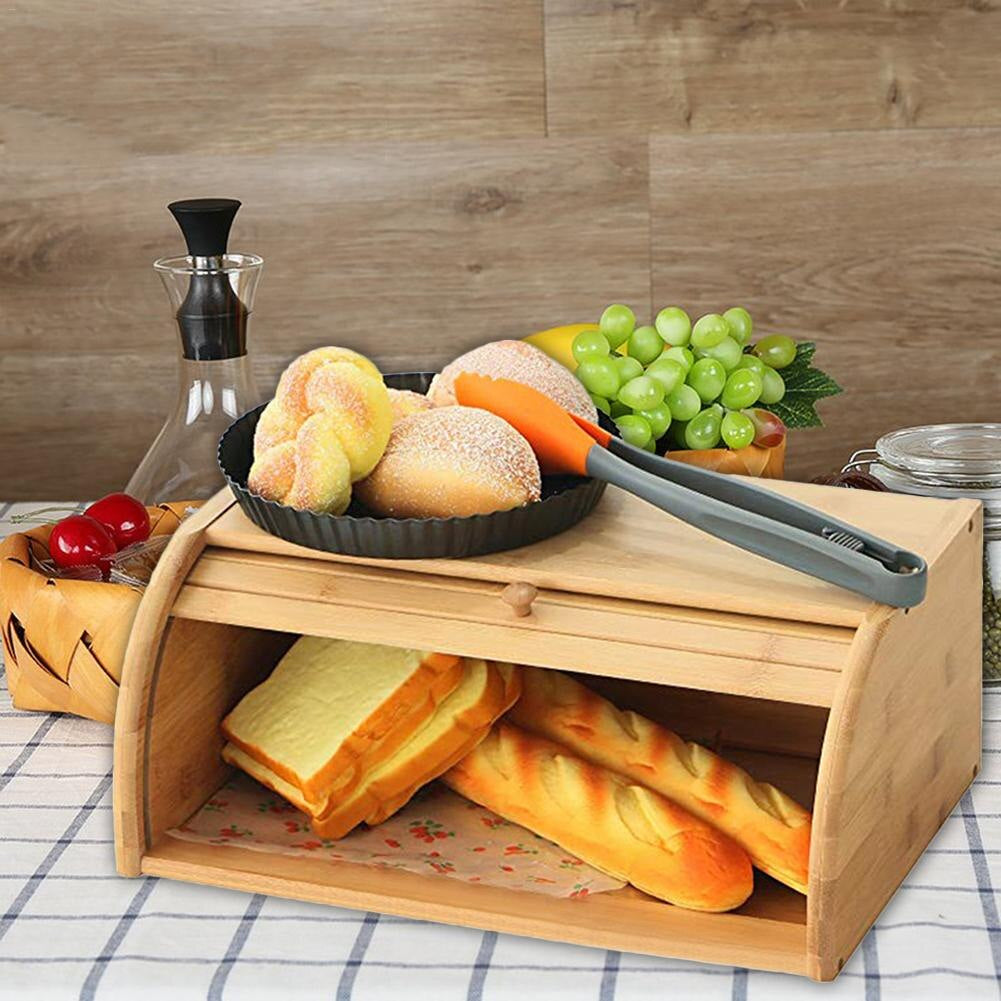 BreadBox Bambu - Com Tampa Retrátil