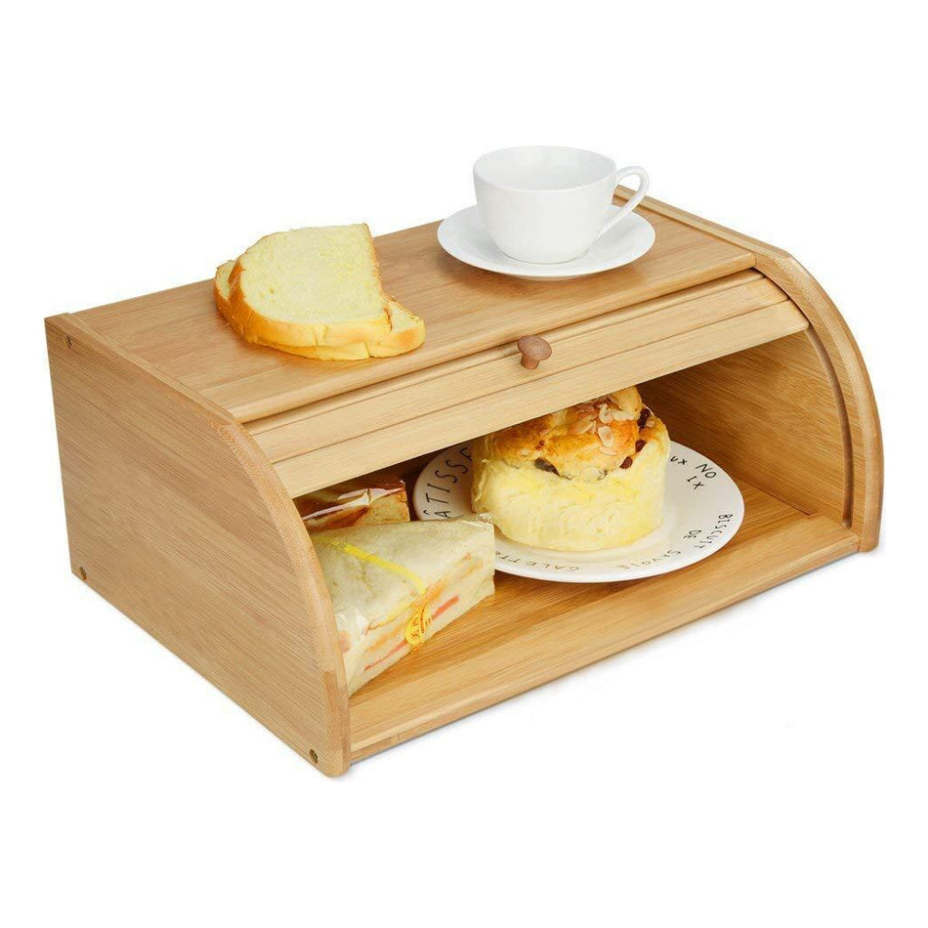 BreadBox Bambu - Com Tampa Retrátil