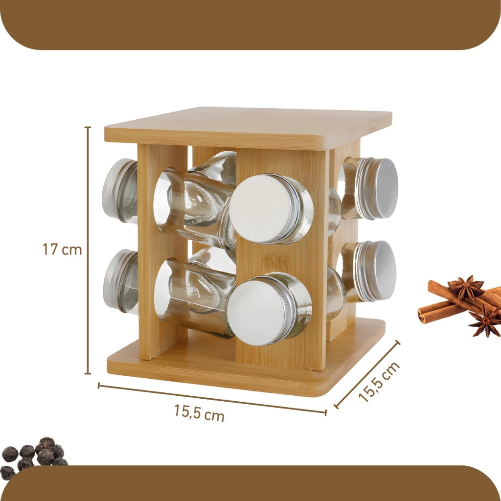 Spice Bambu + 8 potes de vidros grátis