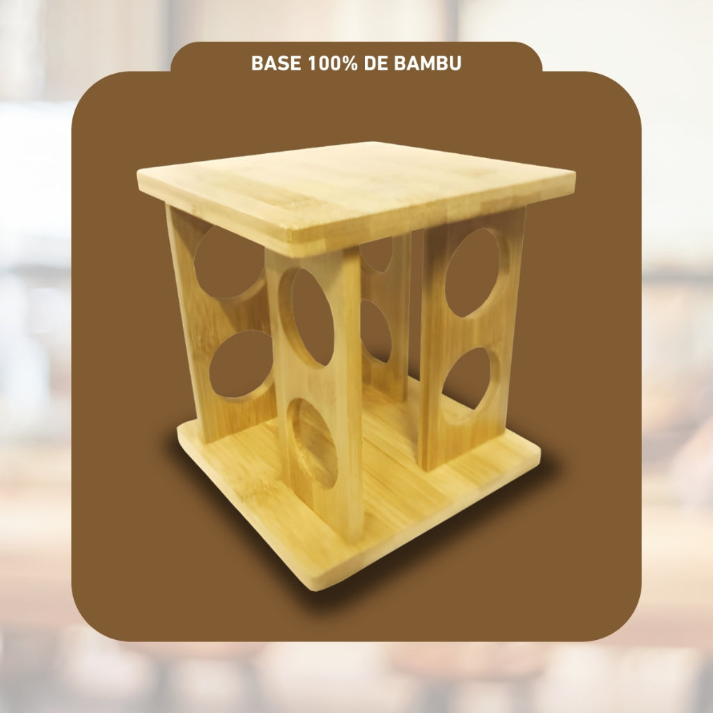 Spice Bambu + 8 potes de vidros grátis