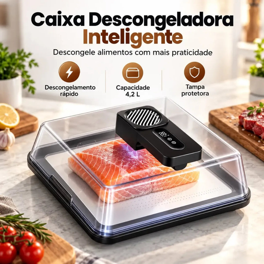 Degelix - Descongelador Rápido de Alimentos com Tampa