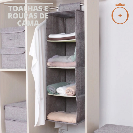Organizador de guarda-roupa suspenso