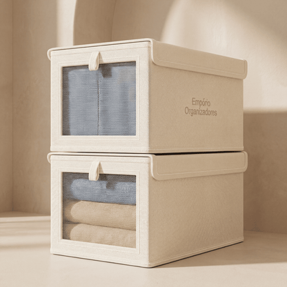 Organizer Tampa Max – Kit com 3 Organizadores para Armário, Closet e Enxoval