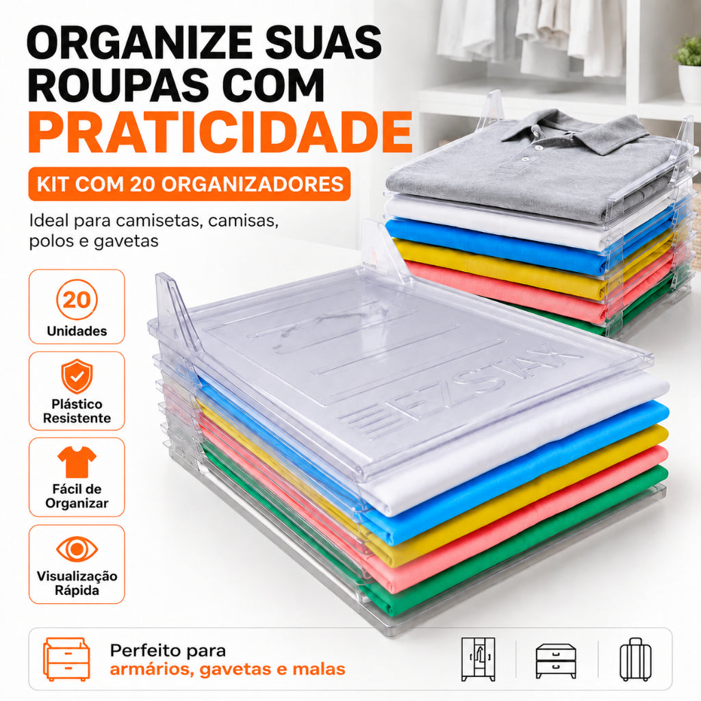 Kit Organiza Closet - 20 Peças