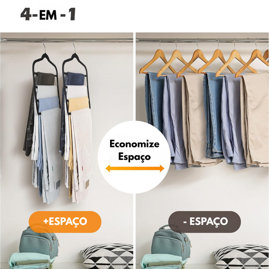 Cabides Luxo Veludo Preto Rosê – Kit 10 Peças