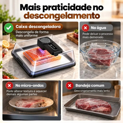 Degelix - Descongelador Rápido de Alimentos com Tampa