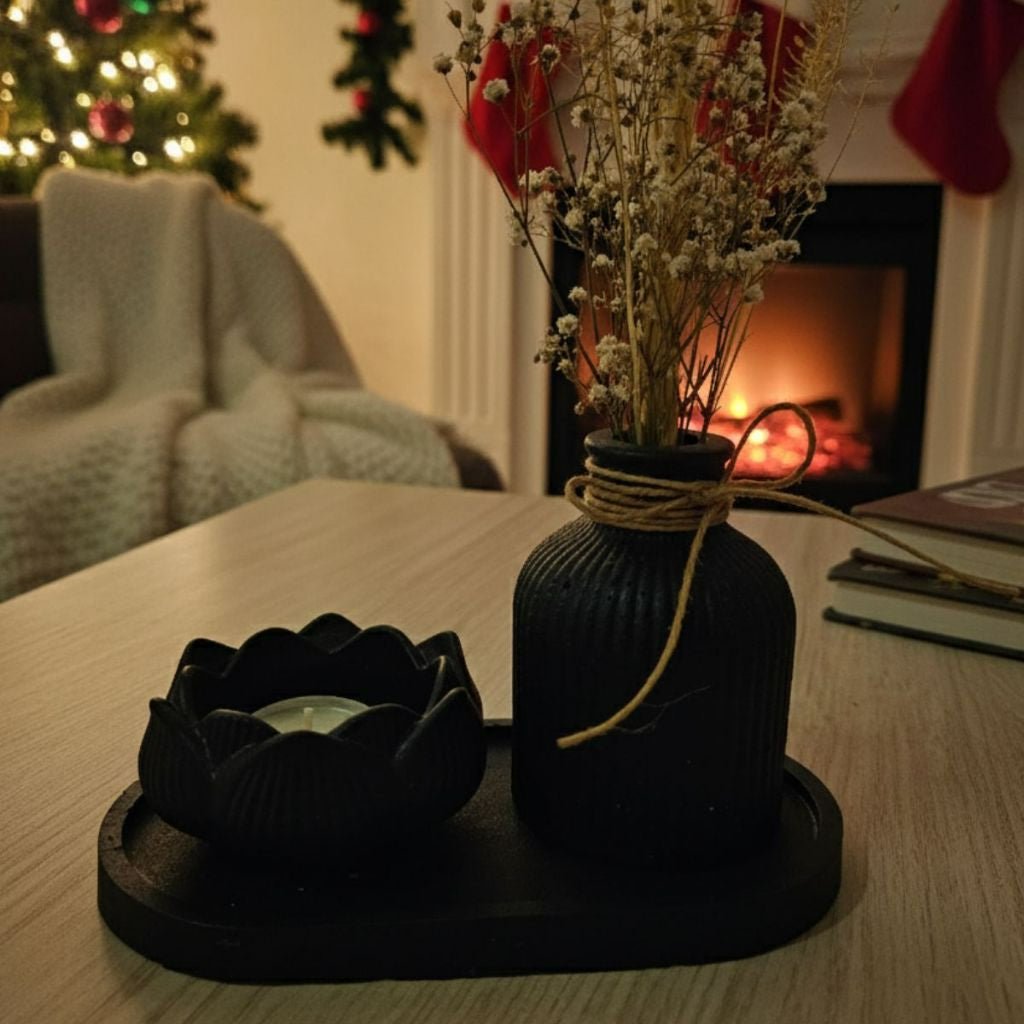 Kit Decor Flor de Lótus & Vaso Riviera