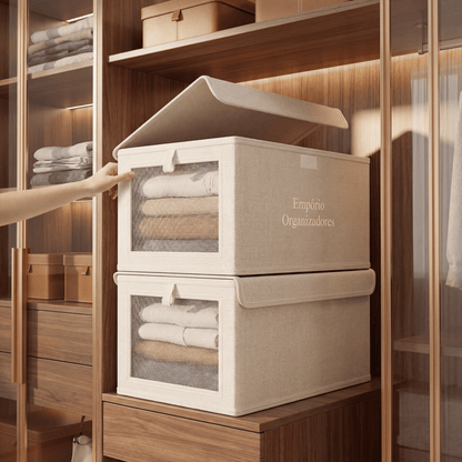 Organizer Tampa Max – Kit com 3 Organizadores para Armário, Closet e Enxoval