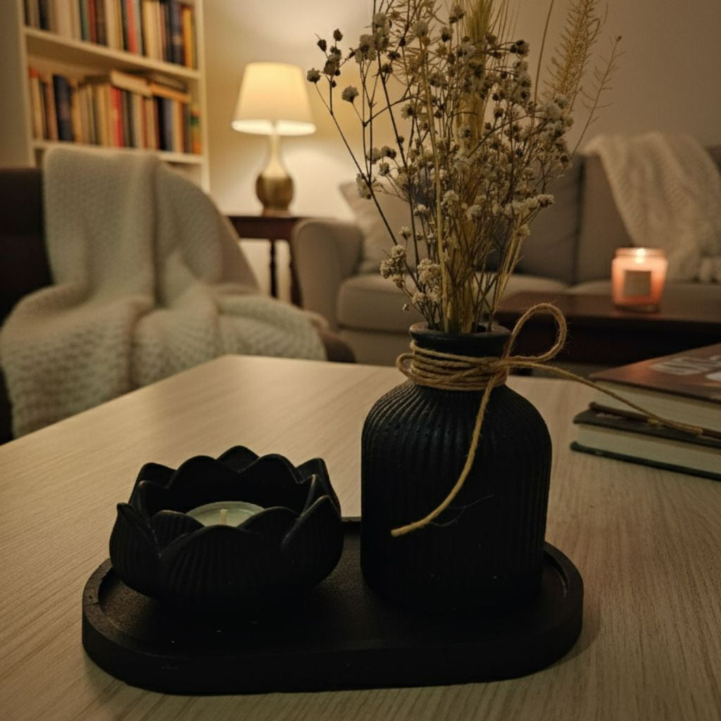 Kit Decor Flor de Lótus & Vaso Riviera