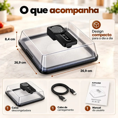 Degelix - Descongelador Rápido de Alimentos com Tampa