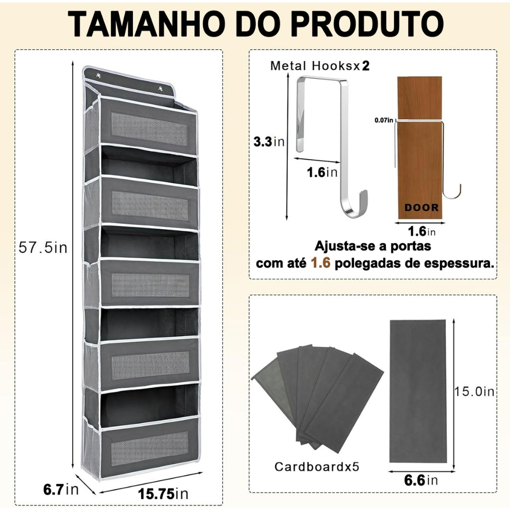 Organizador suspenso de porta