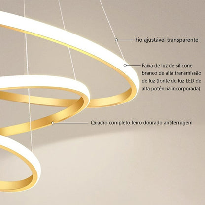 Luminária Orbital Lux 3 Rings