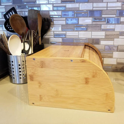 BreadBox Bambu - Com Tampa Retrátil