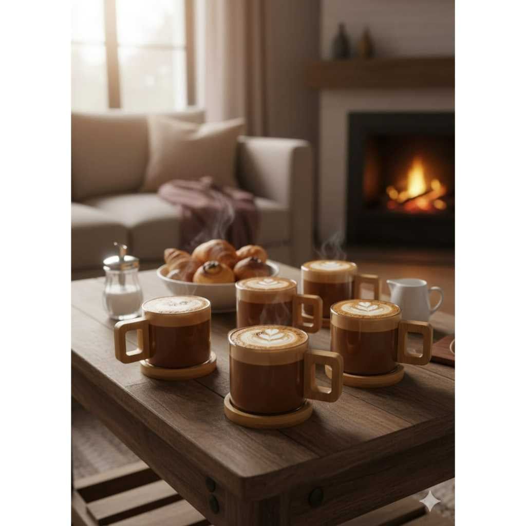 Coleção Bamboo Coffee - Kit com 6 un