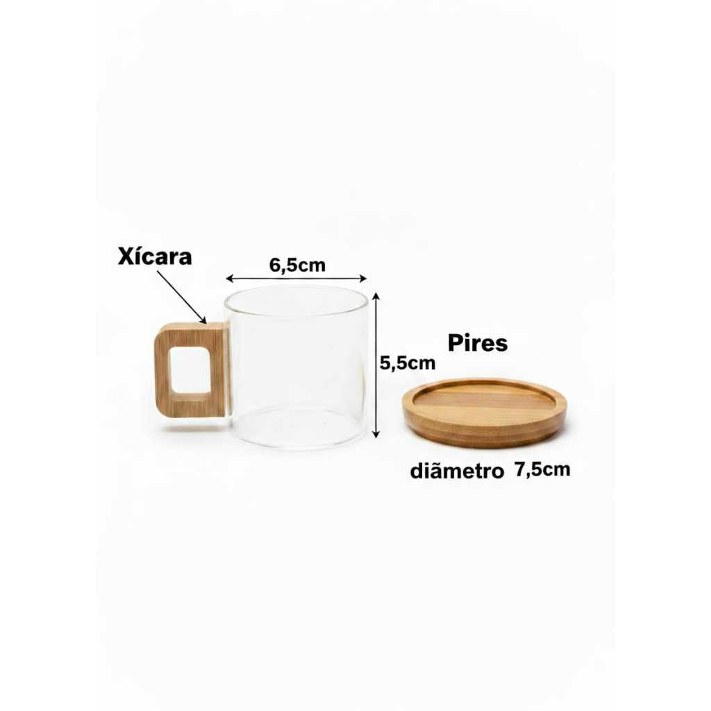 Coleção Bamboo Coffee - Kit com 6 un