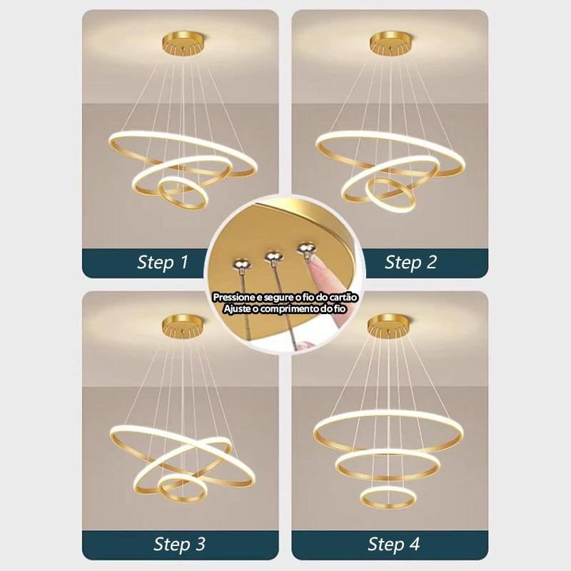 Luminária Orbital Lux 3 Rings