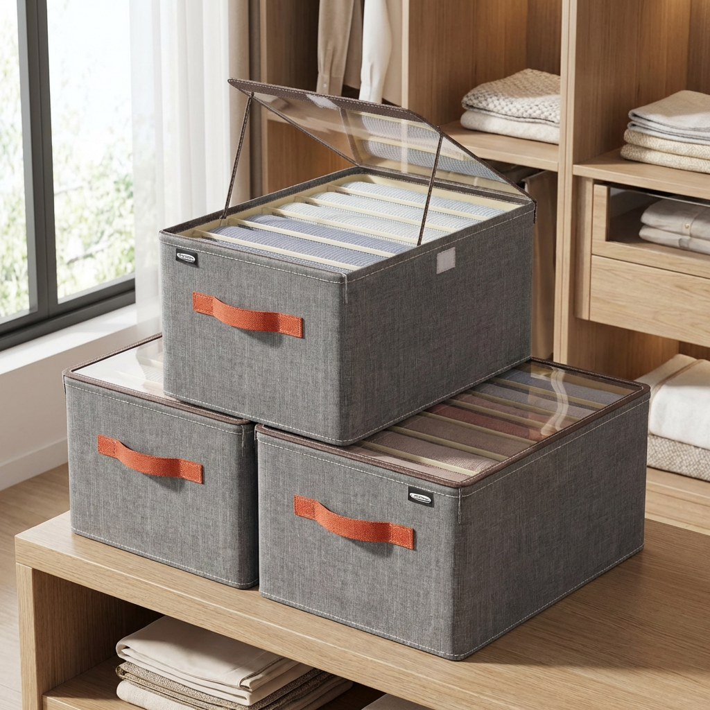 Organizer Tampa Max – Kit com 3 Organizadores para Armário, Closet e Enxoval