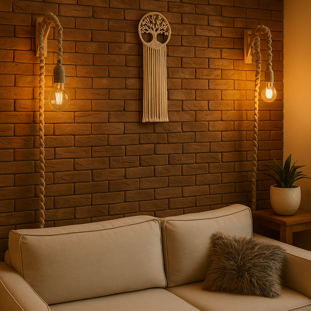 Luminária Pendente em Macramê