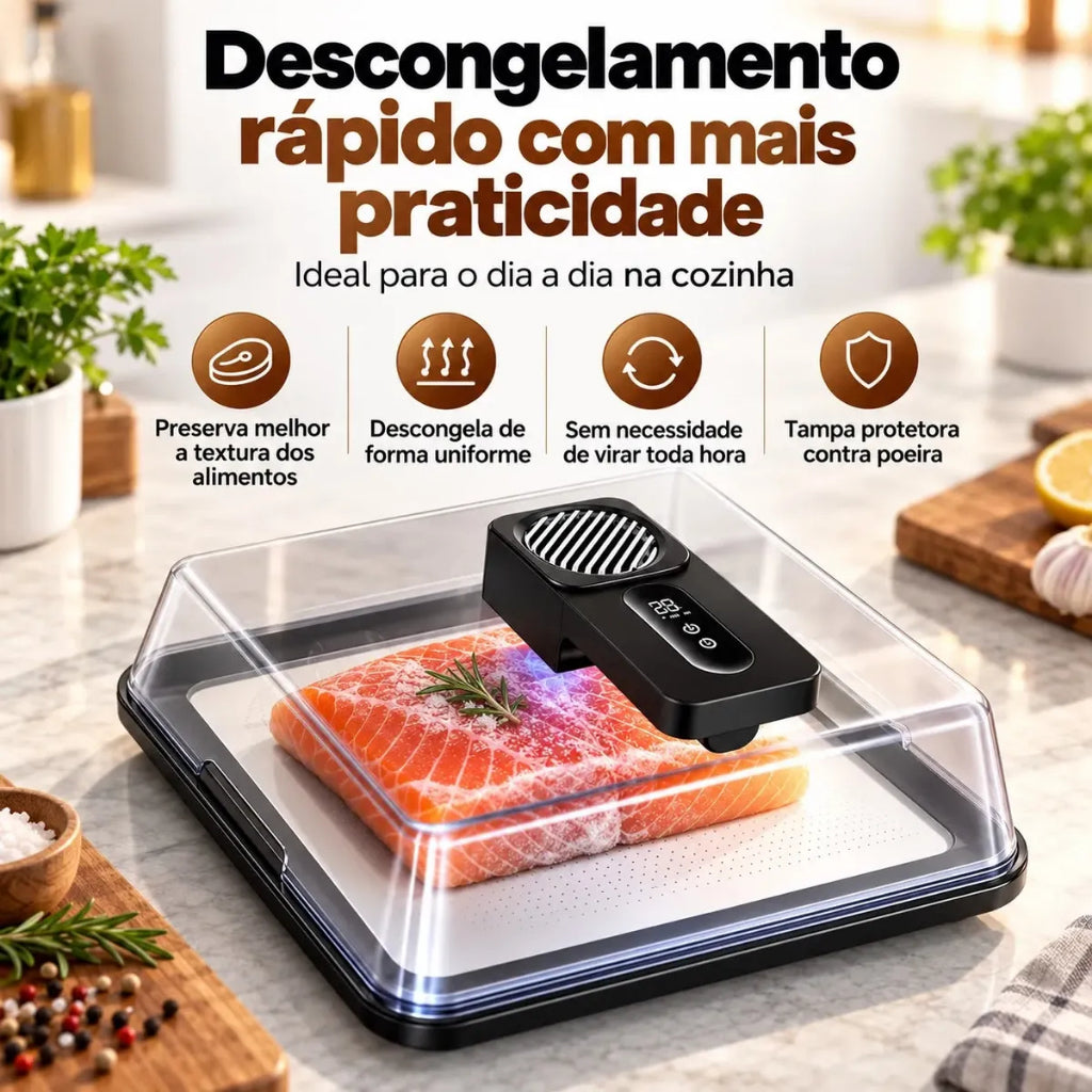 Degelix - Descongelador Rápido de Alimentos com Tampa