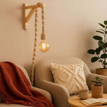 Luminária Pendente em Macramê