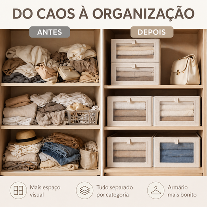 Organizer Tampa Max – Kit com 3 Organizadores para Armário, Closet e Enxoval