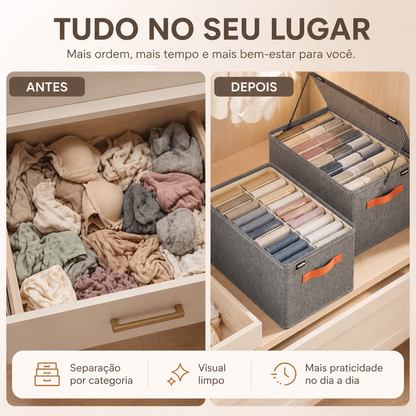 Organizer Tampa Max – Kit com 3 Organizadores para Armário, Closet e Enxoval