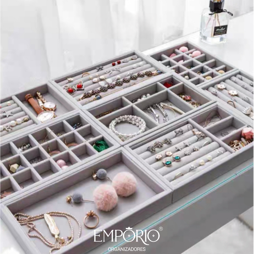 Organizador de Joias 4 em 1 - Kit com 4 Peças