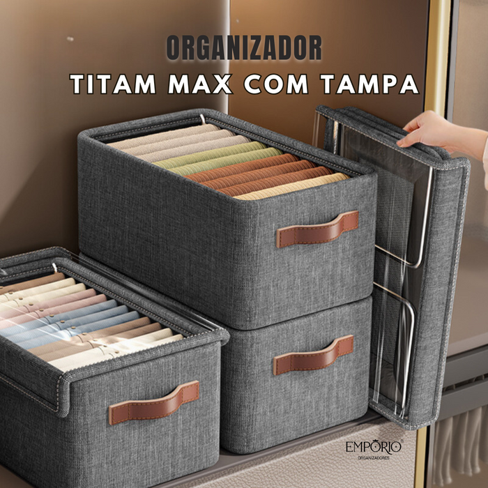 Organizador Titan Max com Tampa + Ebook (guia prático Empório)