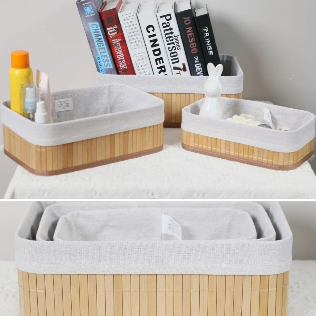 Caixas Bambu Elegance – Kit 3 Peças