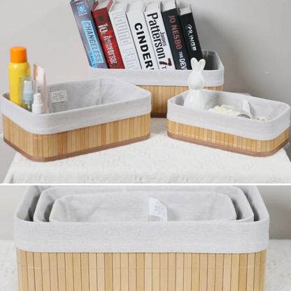 Caixas Bambu Elegance – Kit 3 Peças