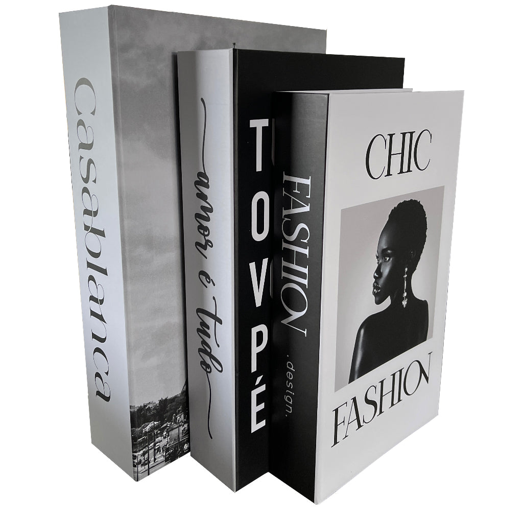 Kit Livros Decorativos Premium (3 Peças)