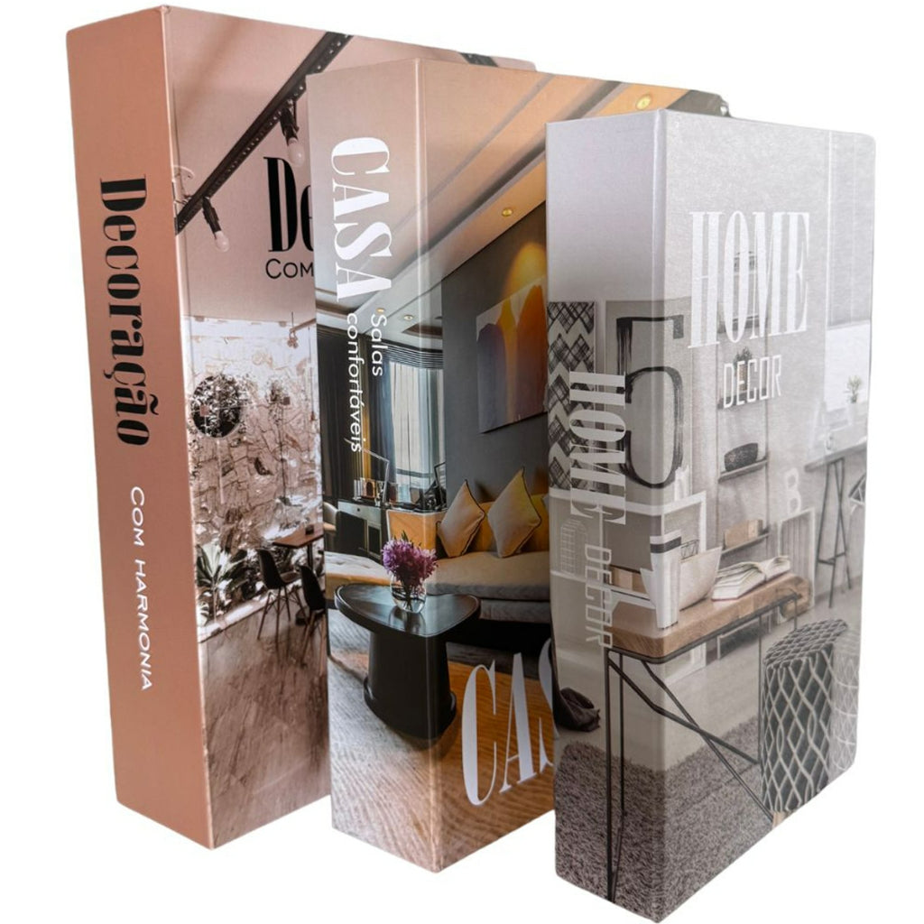 Kit Livros Decorativos Premium (3 Peças)