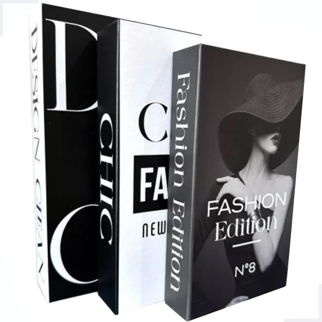 Kit Livros Decorativos Premium (3 Peças)