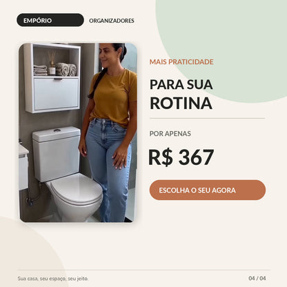 Armário suspenso branco para banheiro - imagem 4 de 4