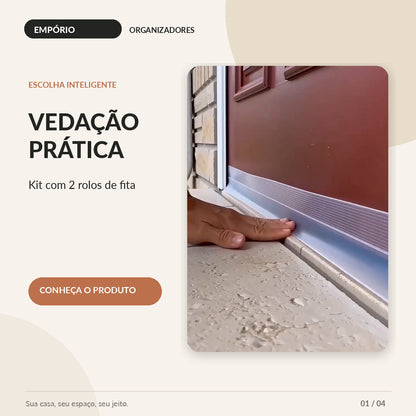Kit com dois rolos de fita veda porta - imagem 1 de 4