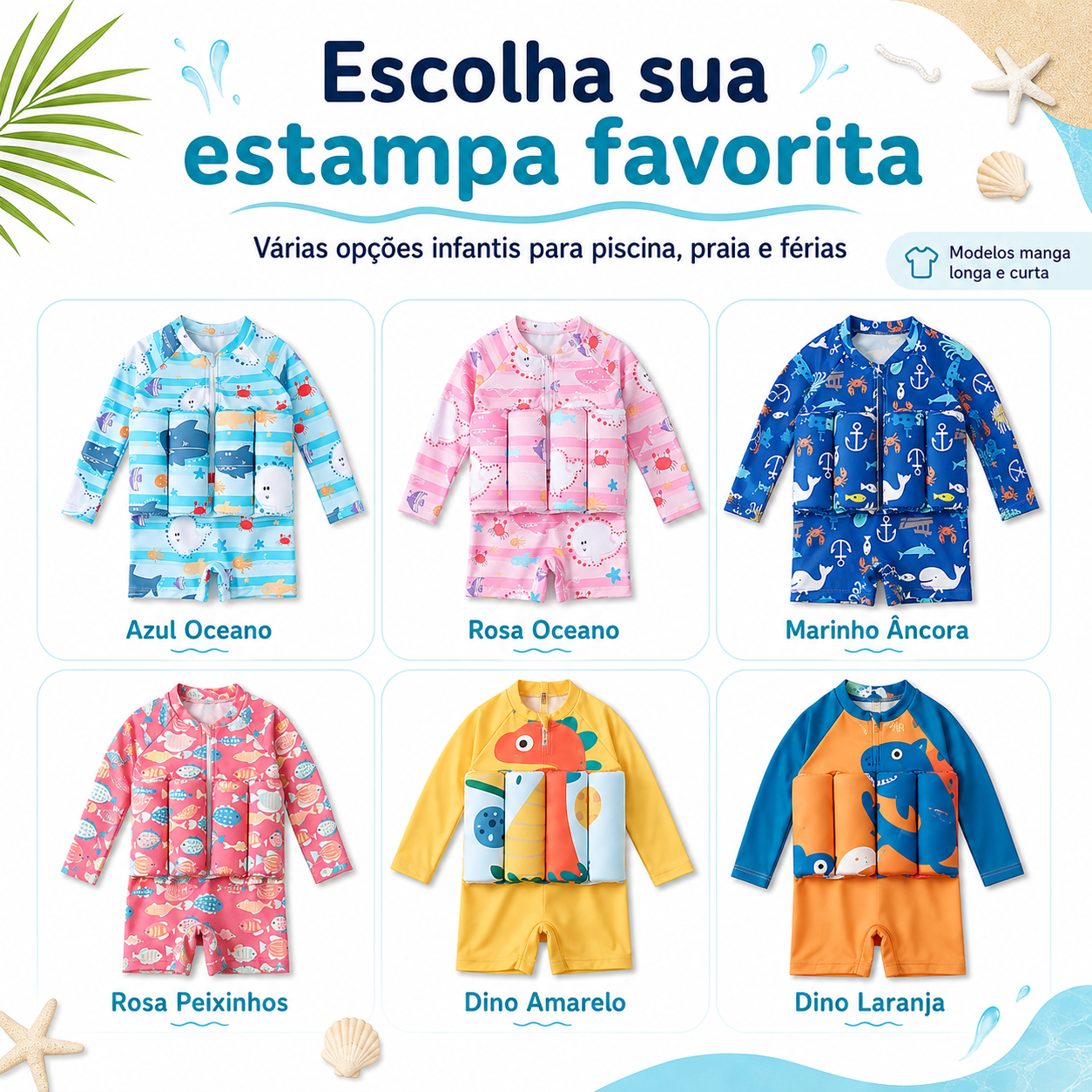 Maiô Flutuante Infantil AquaSafe – Mais Confiança para Brincar na Água