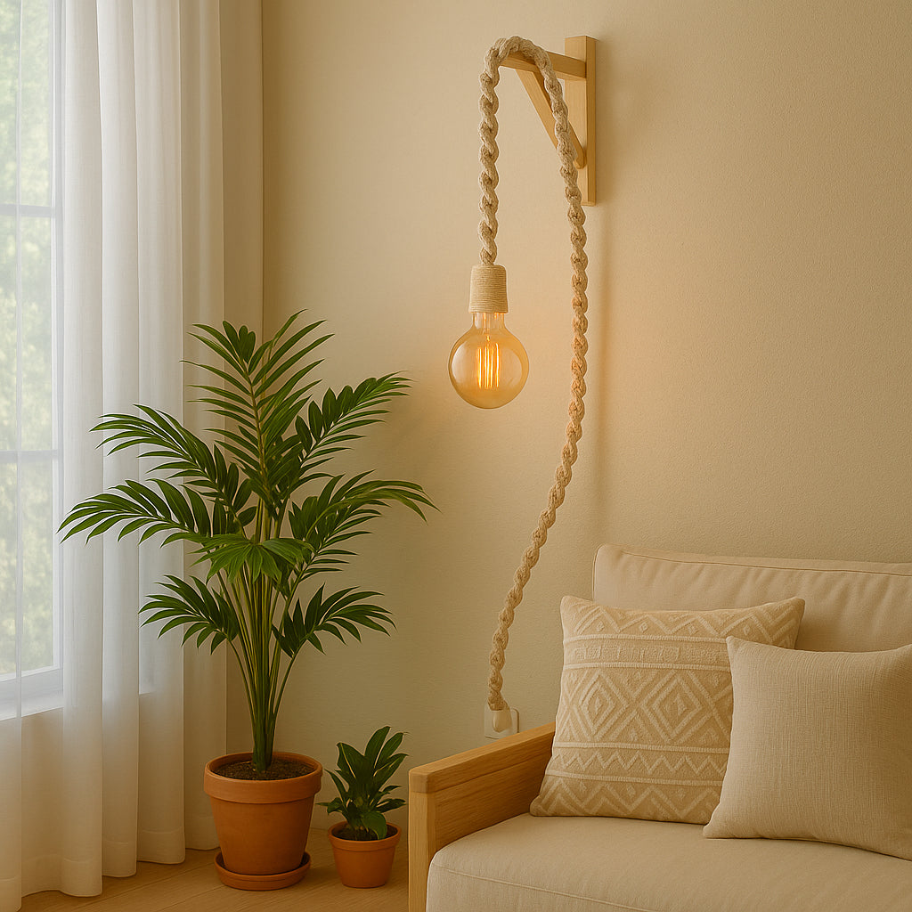 Luminária Pendente em Macramê