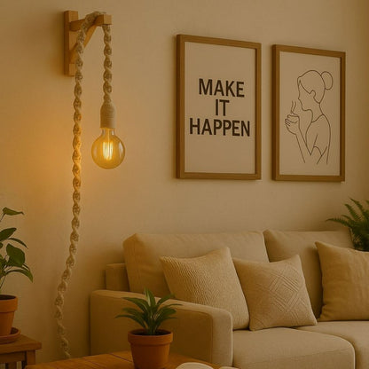 Luminária Pendente em Macramê