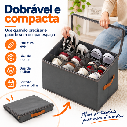 Sapateira Organizadora Dobrável compacta e fácil de guardar
