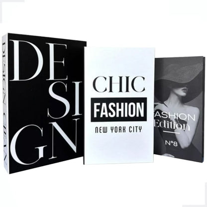 Kit Livros Decorativos Premium (3 Peças)