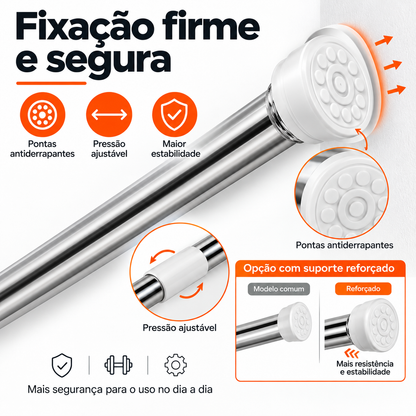 Fixação firme e segura do Varão Extensível AjustaFácil